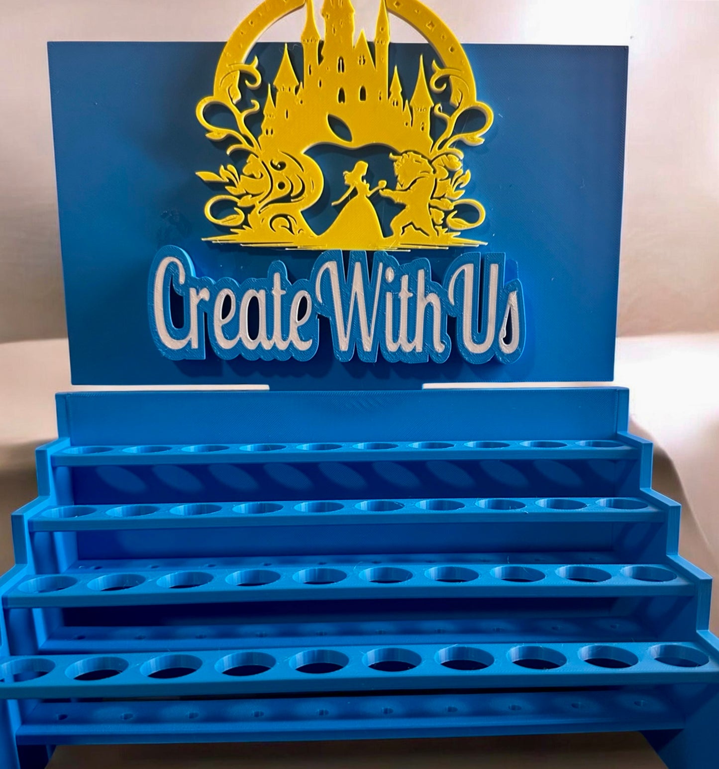 40 Slot Detachable Pen Stand-20mm w/Custom Name and Topper