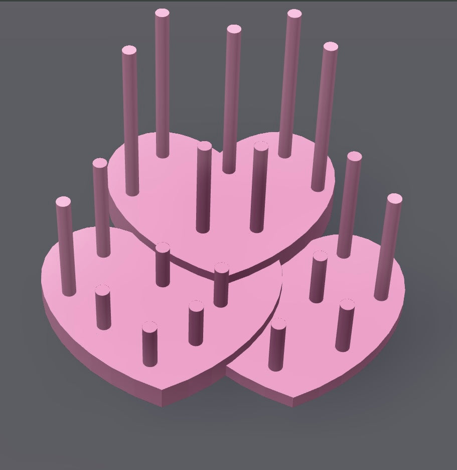 Heart Straw Topper Stand Display