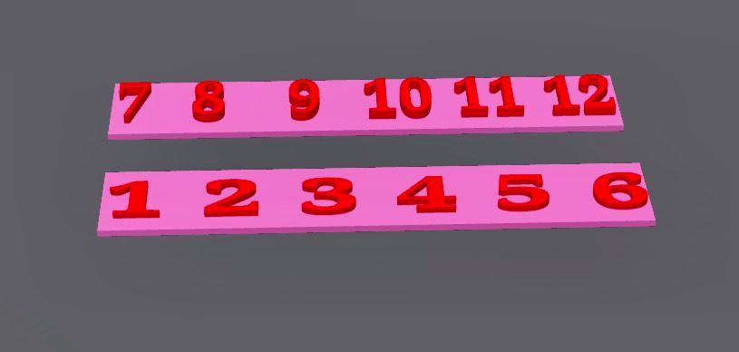 12 Slot Pen Claim Stand (20mm) with Character Topper Slot & Numbers