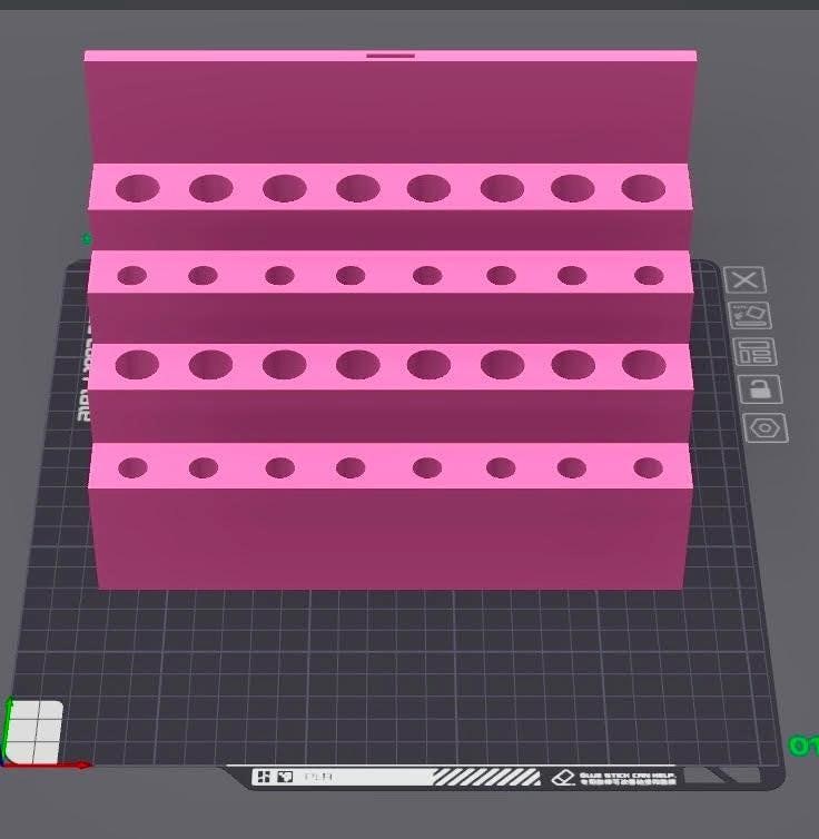 32- Slot Stand STL (Half Regular/Half Rhinestone) with opening