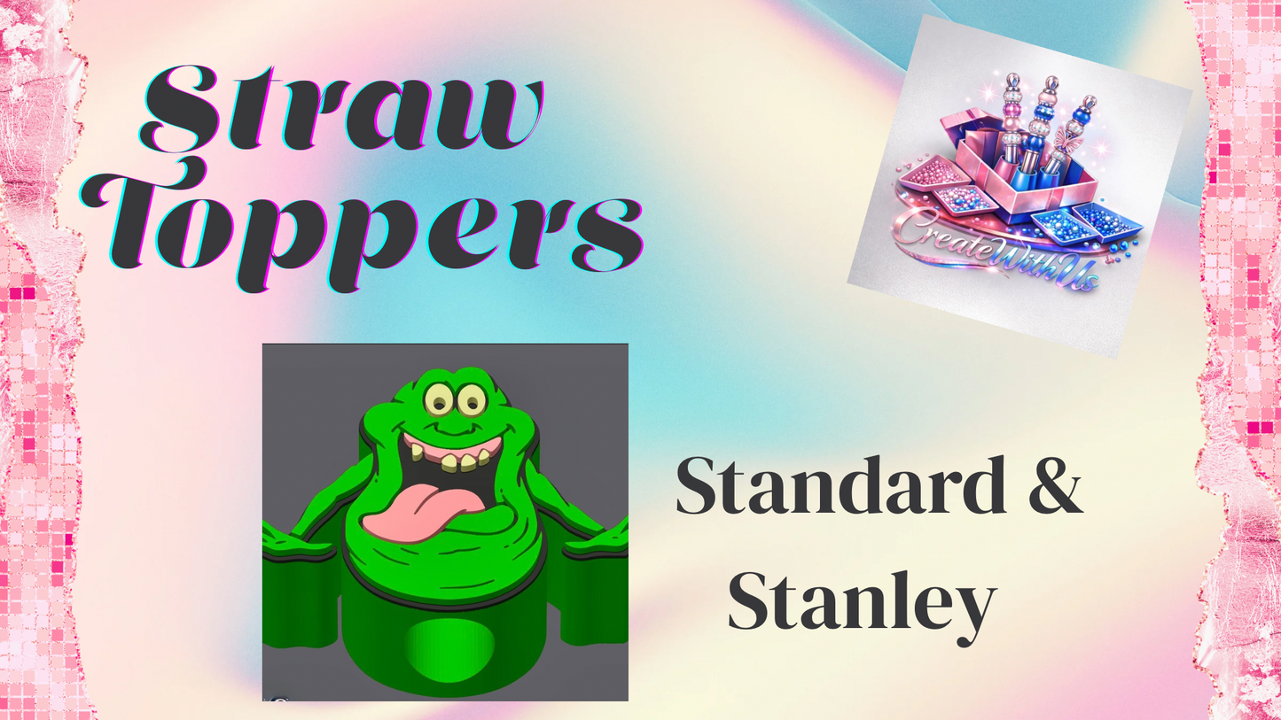 3D Straw Toppers (10 for $25) Same Toppers -Wholesale