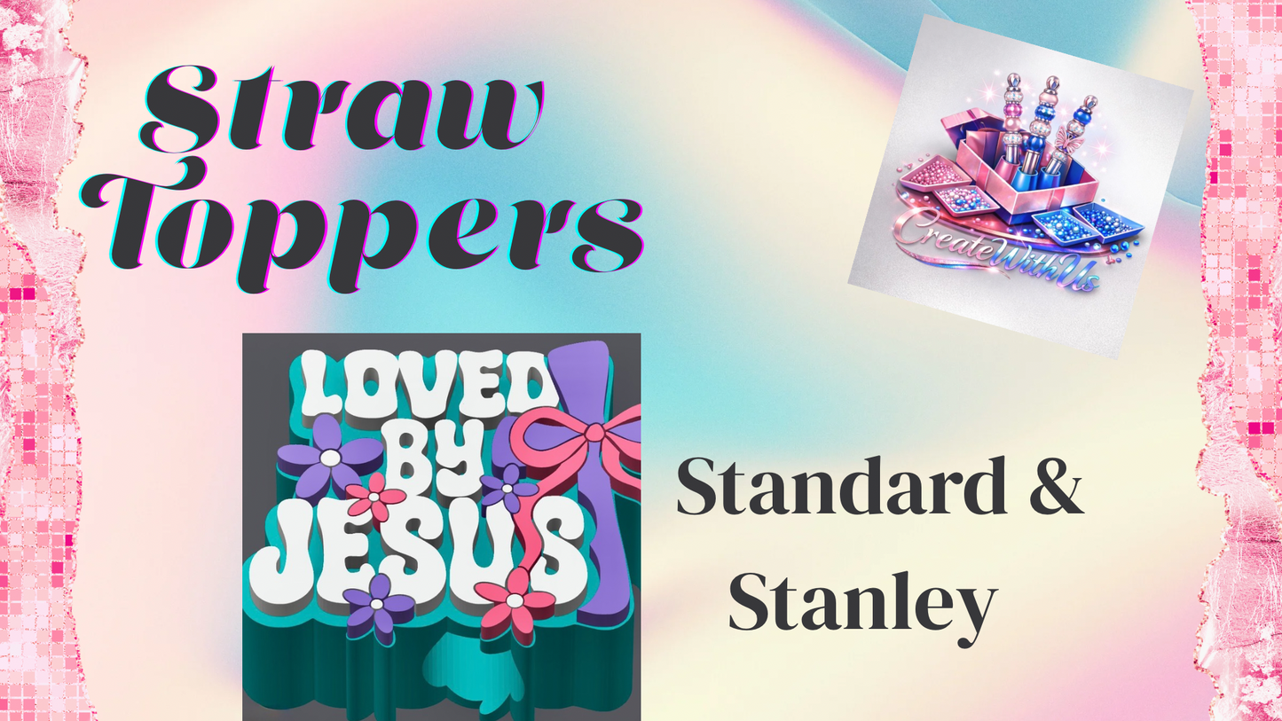 3D Straw Toppers (10 for $25) Same Toppers -Wholesale