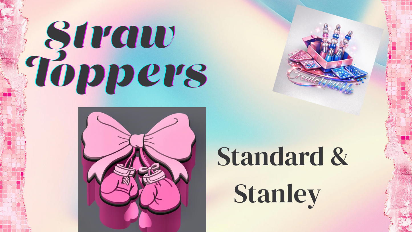 3D Straw Toppers (10 for $25) Same Toppers -Wholesale