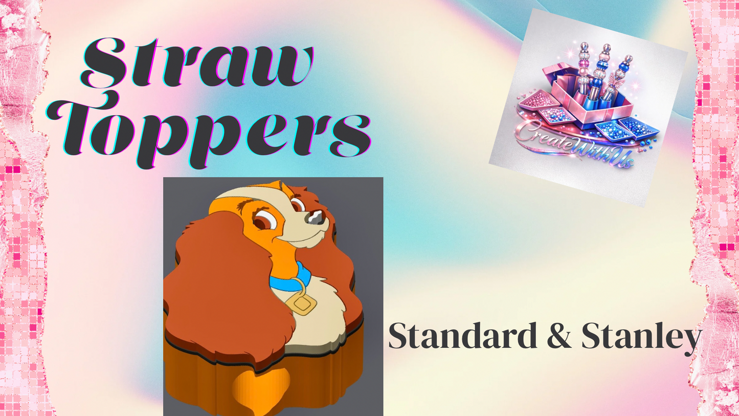 3D Straw Toppers (10 for $25) Same Toppers -Wholesale