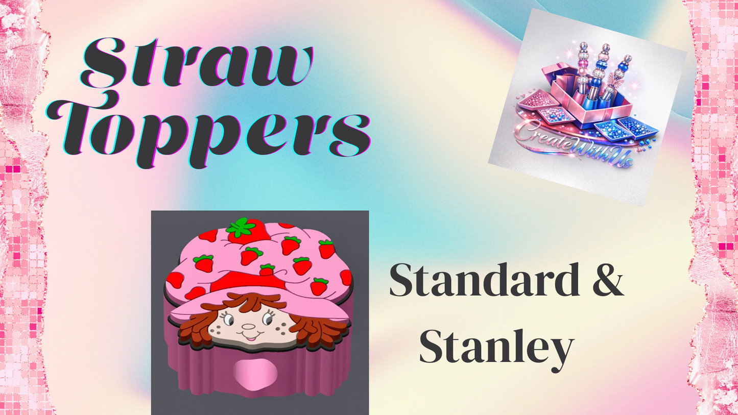 3D Straw Toppers (10 for $25) Same Toppers -Wholesale