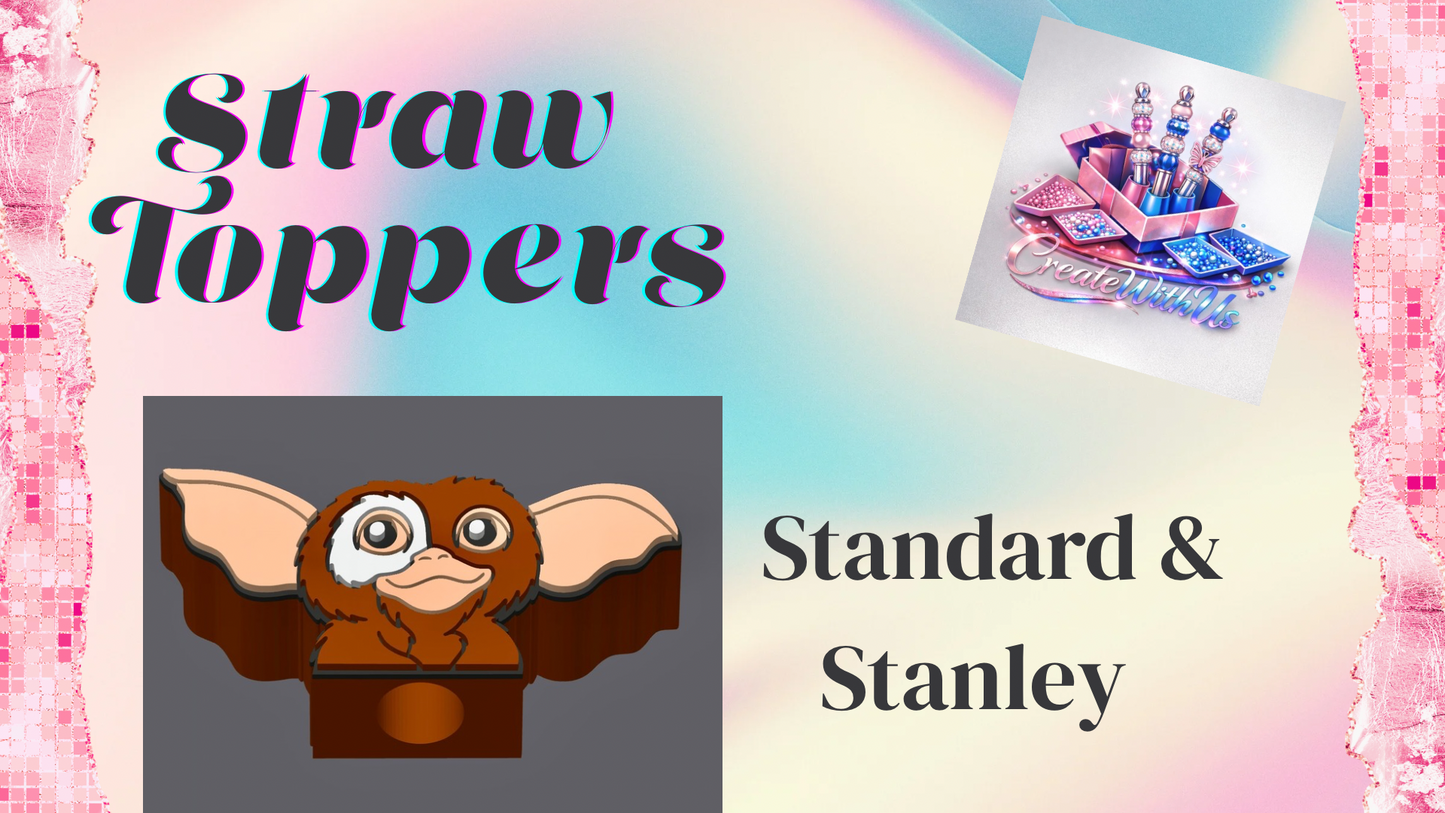 3D Straw Toppers (10 for $25) Same Toppers -Wholesale