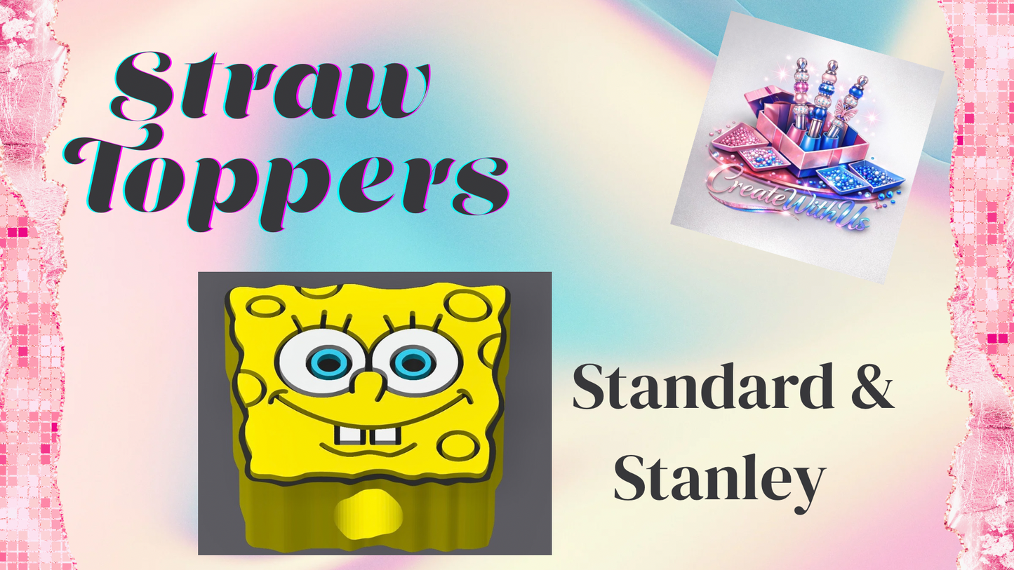 3D Straw Toppers (10 for $25) Same Toppers -Wholesale