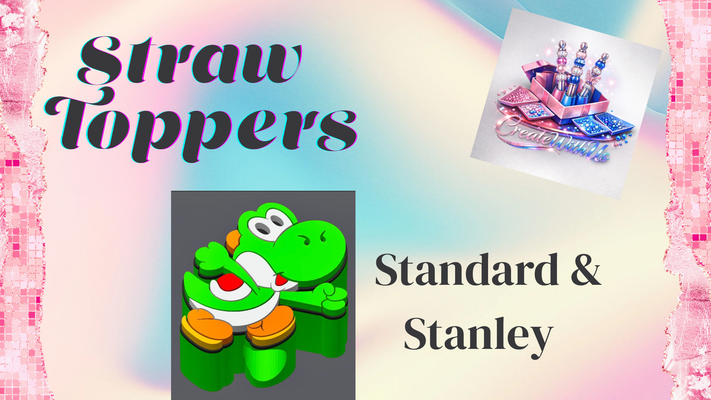 3D Straw Toppers (10 for $25) Same Toppers -Wholesale