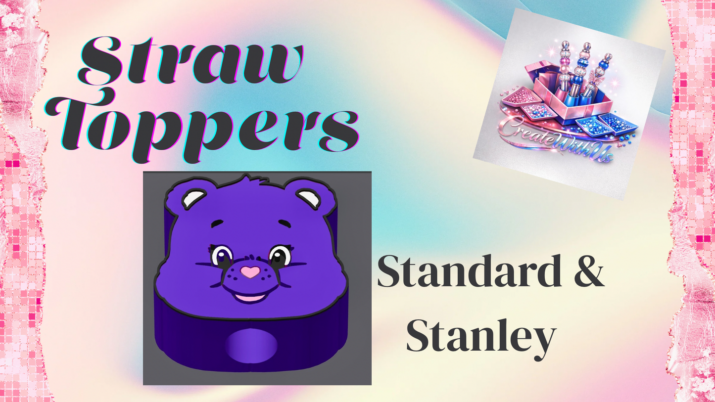 3D Straw Toppers (10 for $25) Same Toppers -Wholesale