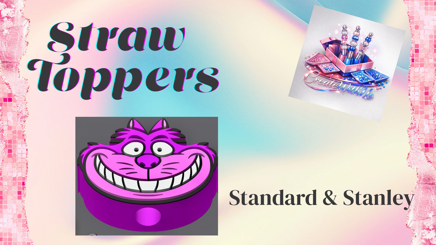 3D Straw Toppers (10 for $25) Same Toppers -Wholesale