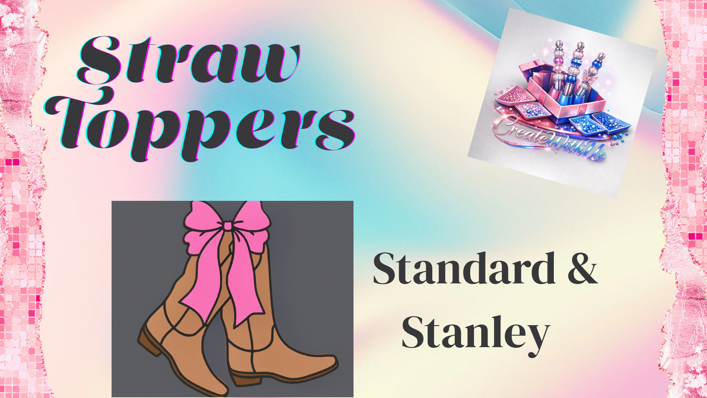 3D Straw Toppers (10 for $25) Same Toppers -Wholesale