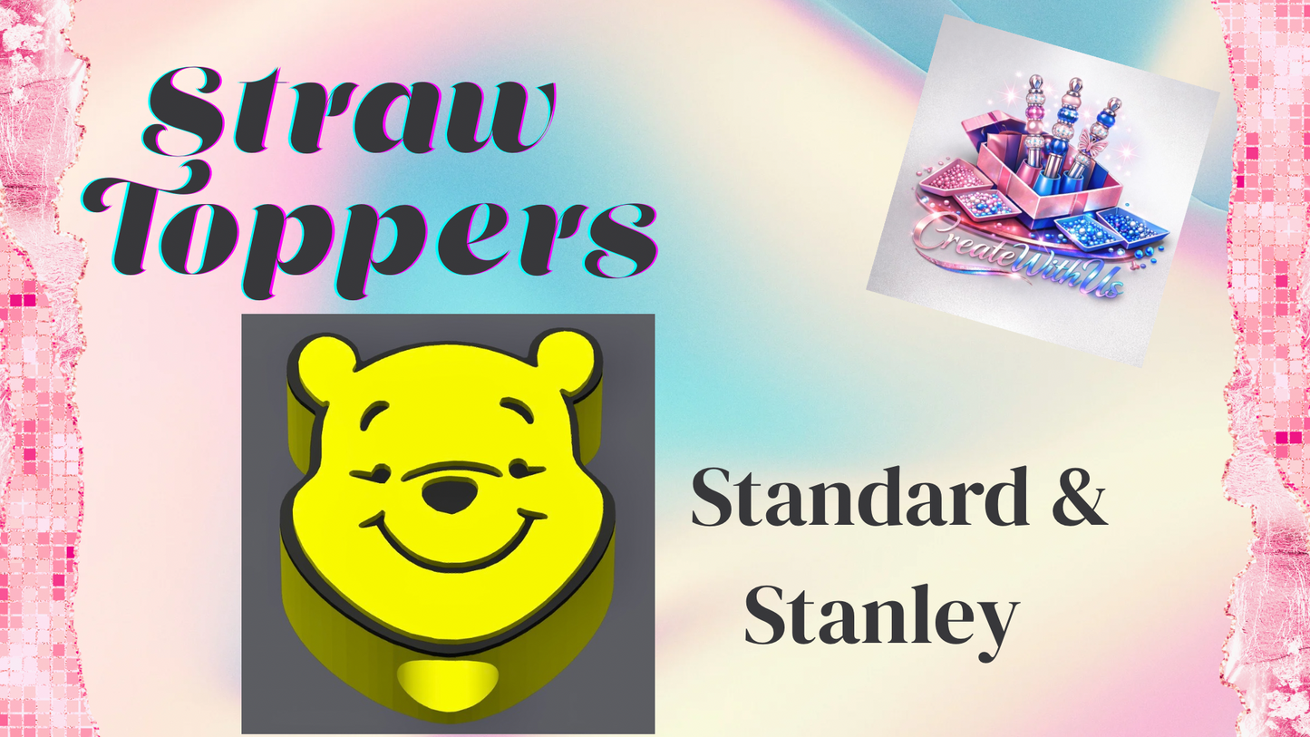 3D Straw Toppers (10 for $25) Same Toppers -Wholesale