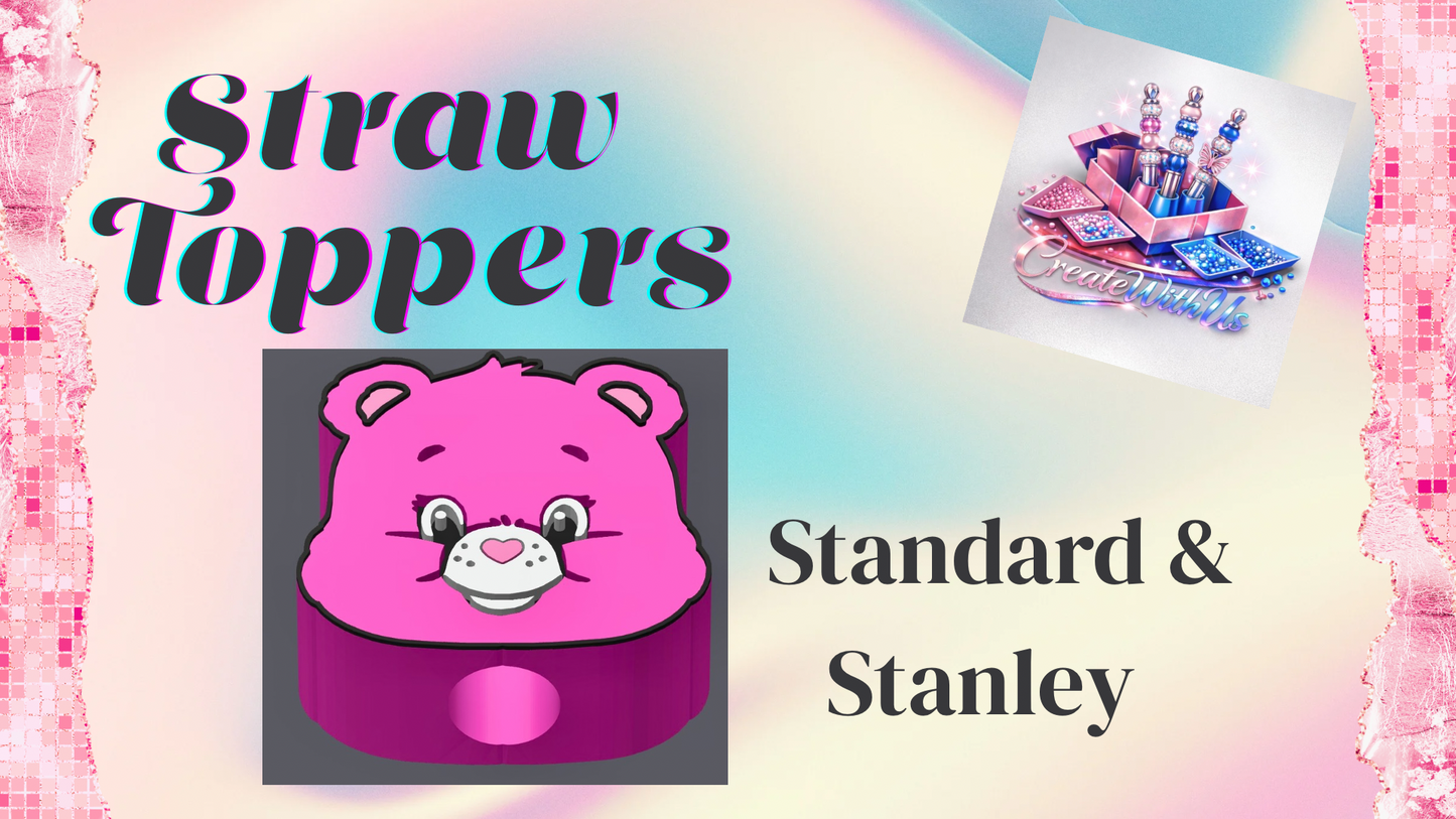 3D Straw Toppers (10 for $25) Same Toppers -Wholesale