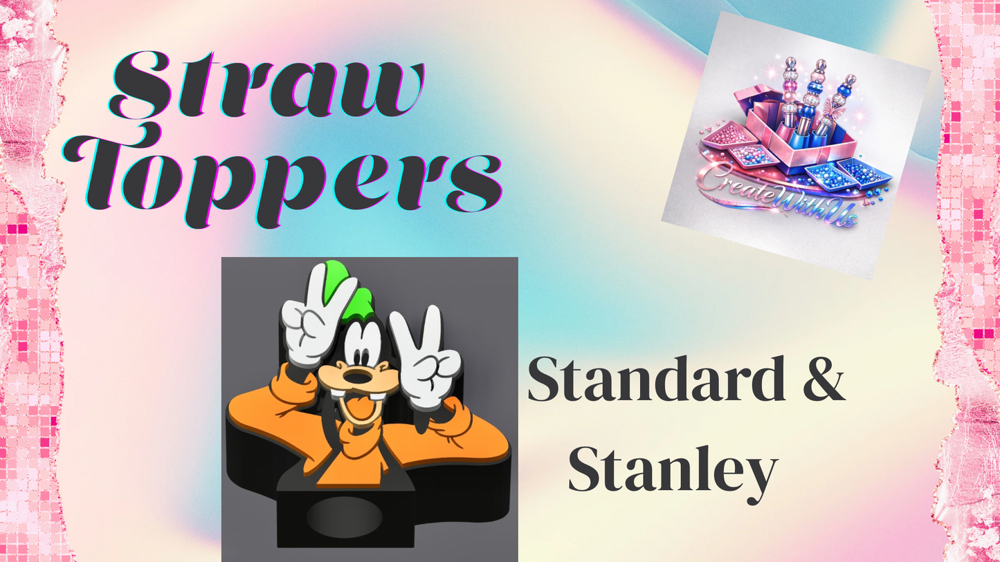 3D Straw Toppers (10 for $25) Same Toppers -Wholesale