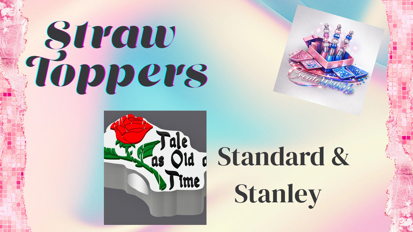 3D Straw Toppers (10 for $25) Same Toppers -Wholesale