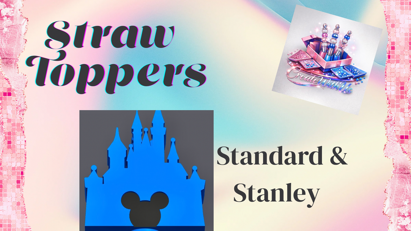 3D Straw Toppers (10 for $25) Same Toppers -Wholesale