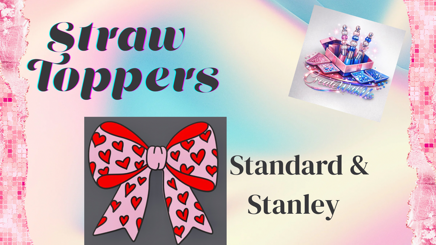 3D Straw Toppers (10 for $25) Same Toppers -Wholesale