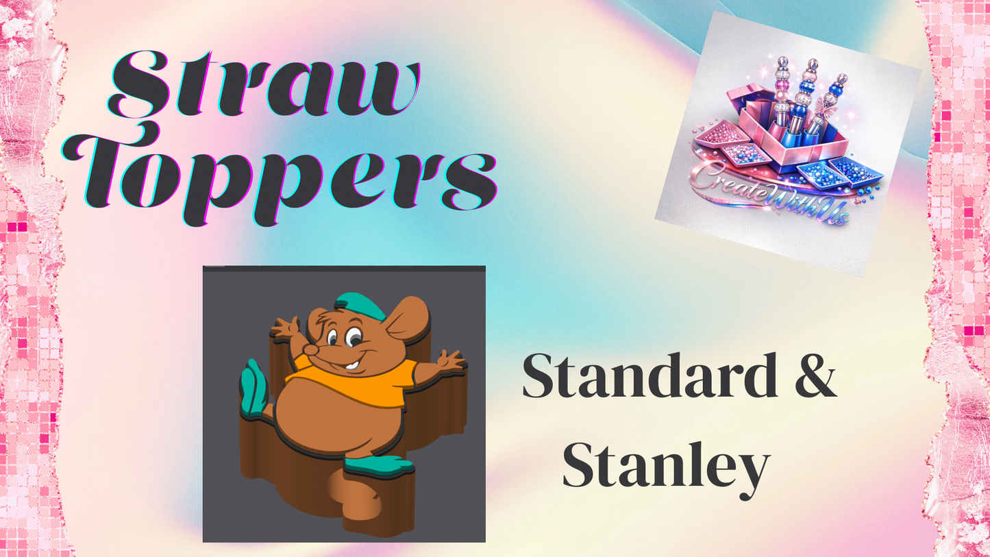 3D Straw Toppers (10 for $25) Same Toppers -Wholesale