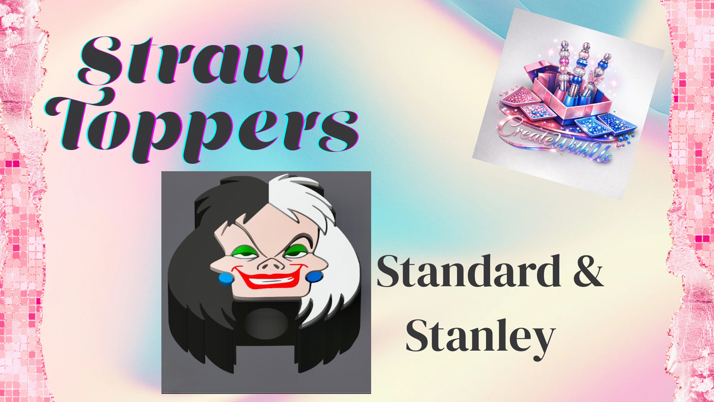 3D Straw Toppers (10 for $25) Same Toppers -Wholesale