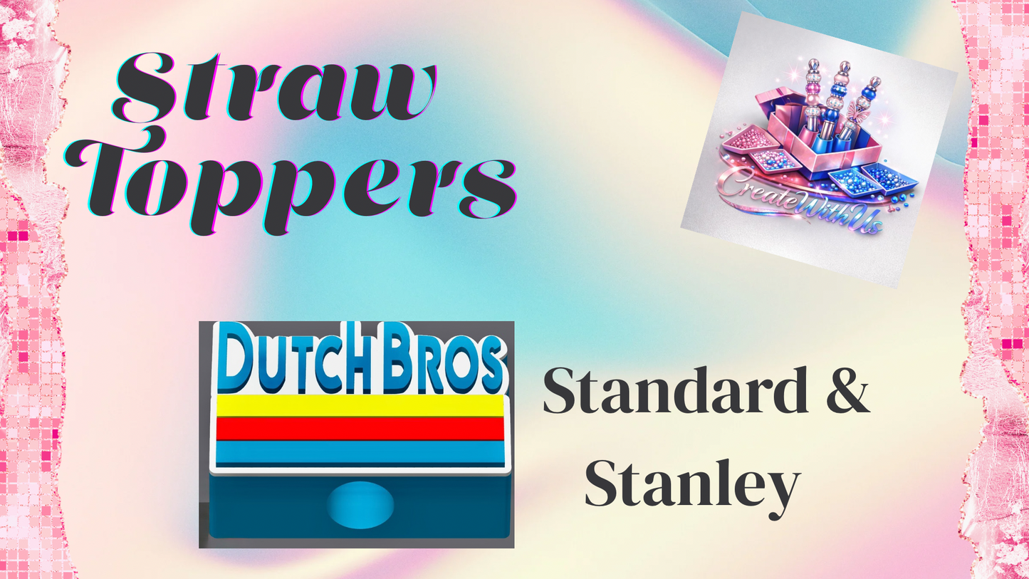 3D Straw Toppers (10 for $25) Same Toppers -Wholesale