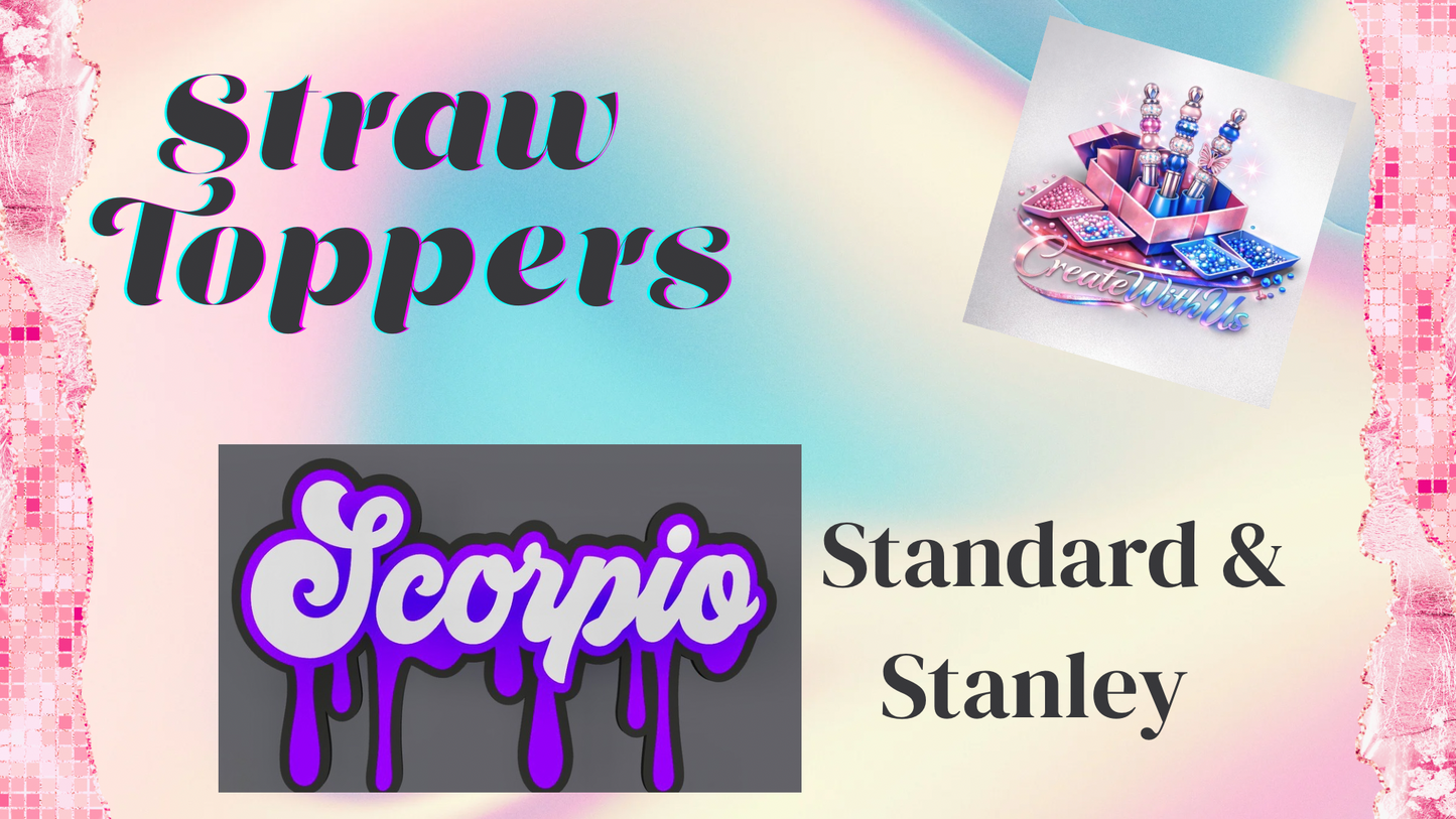 3D Straw Toppers (10 for $25) Same Toppers -Wholesale