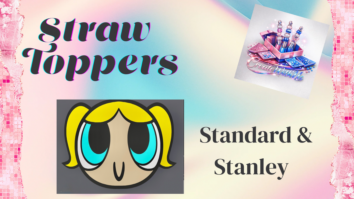 3D Straw Toppers (10 for $25) Same Toppers -Wholesale