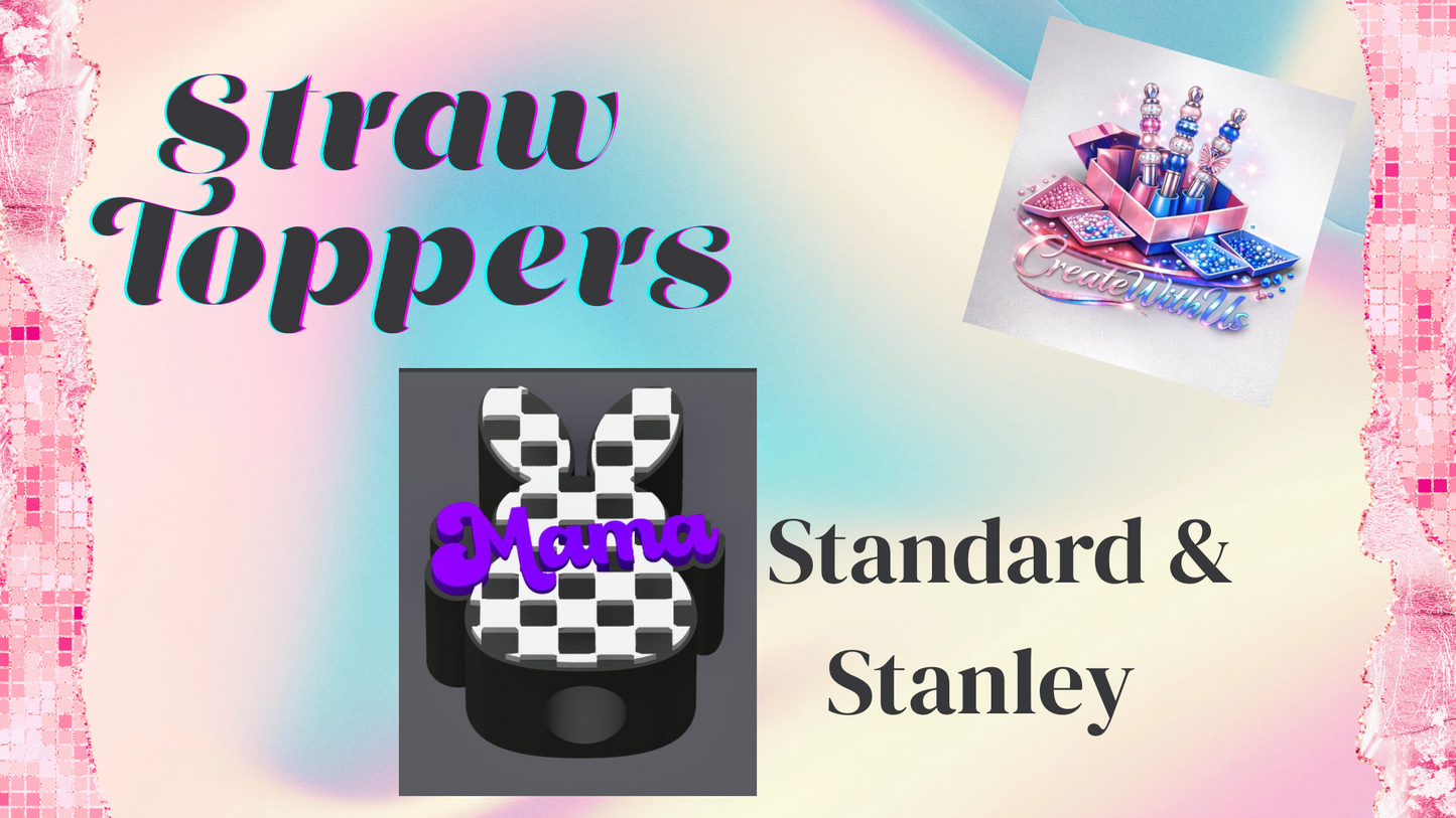 3D Straw Toppers (10 for $25) Same Toppers -Wholesale