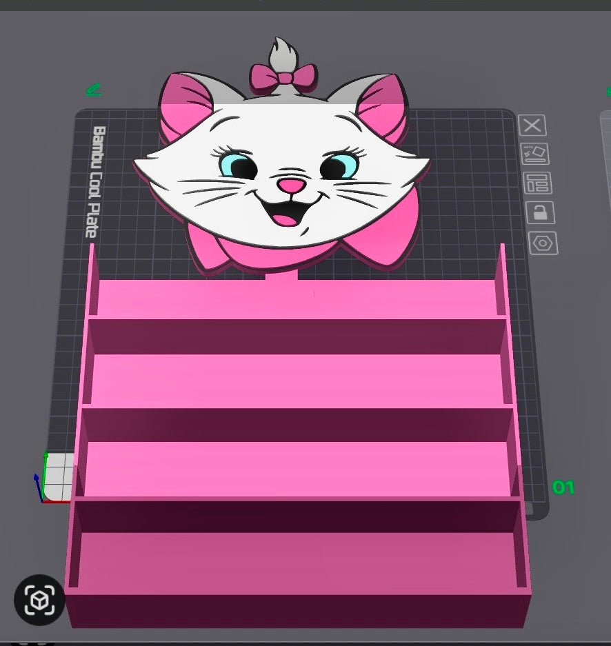 3D Cat Doorable Stand w/side characters