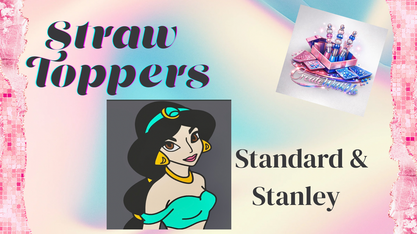 3D Straw Toppers (10 for $25) Same Toppers -Wholesale