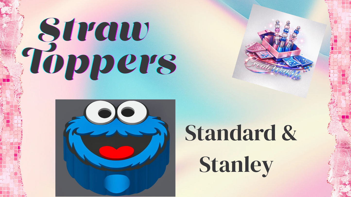 3D Straw Toppers (10 for $25) Same Toppers -Wholesale