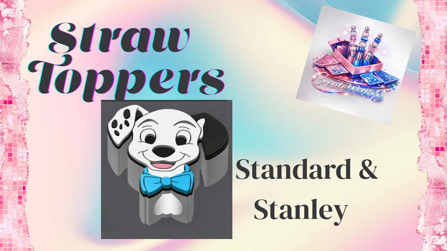 3D Straw Toppers (10 for $25) Same Toppers -Wholesale