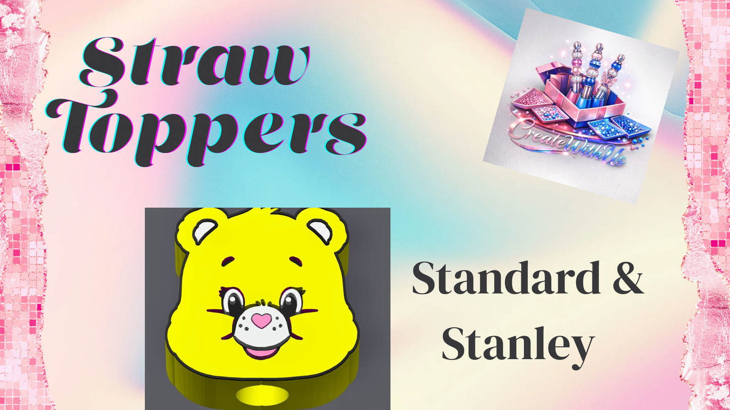 3D Straw Toppers (10 for $25) Same Toppers -Wholesale