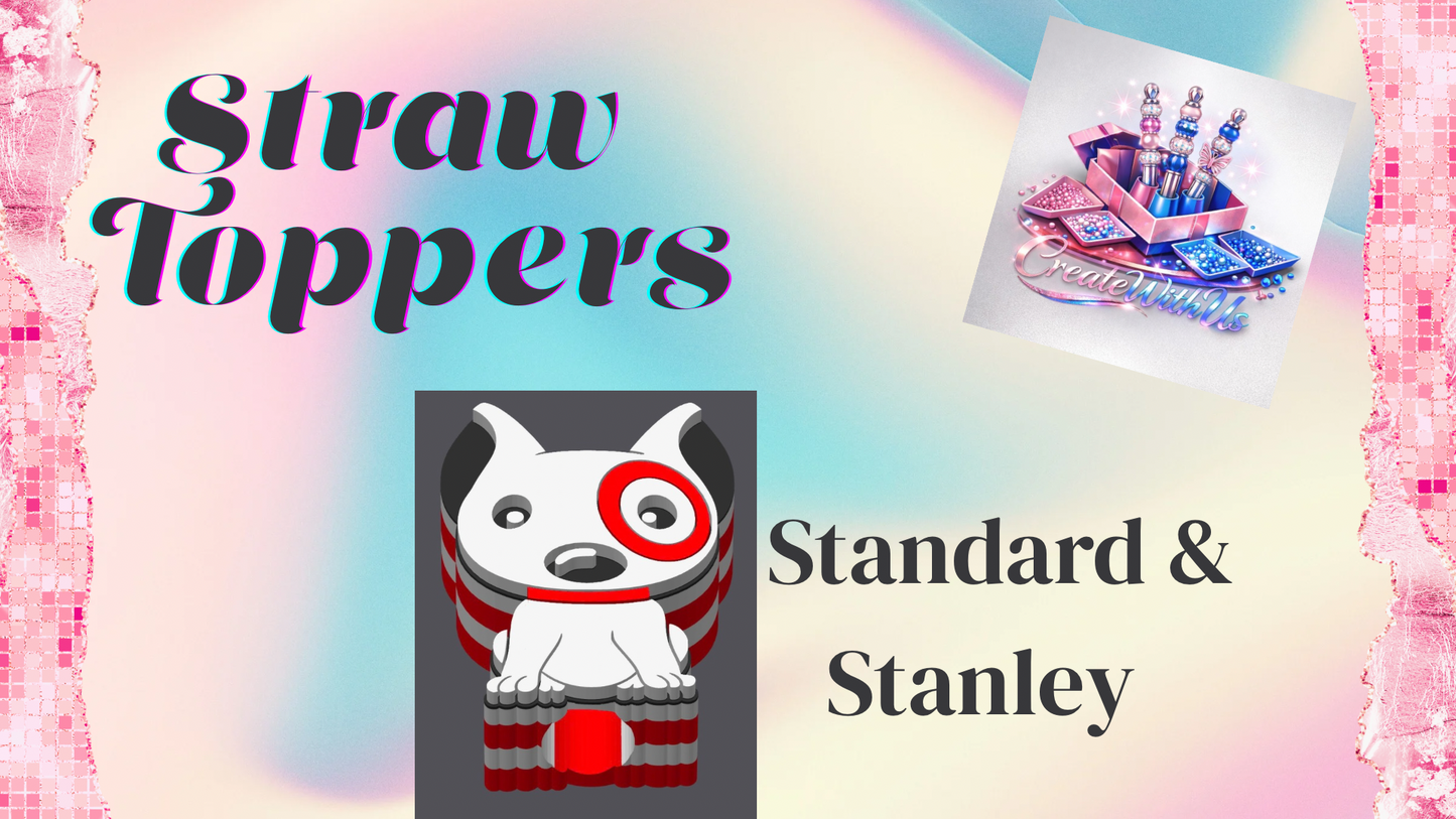 3D Straw Toppers (10 for $25) Same Toppers -Wholesale