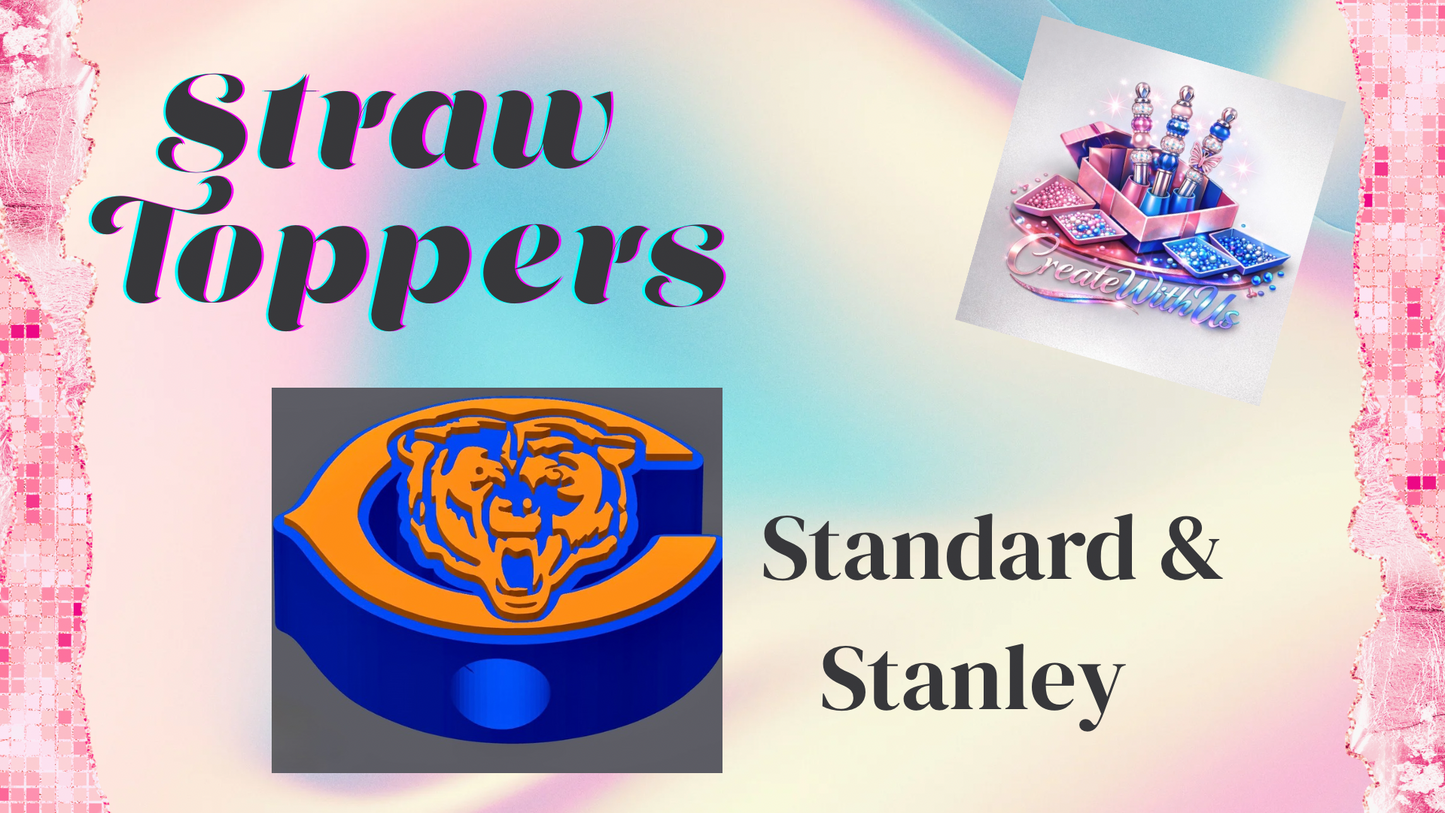 3D Straw Toppers (10 for $25) Same Toppers -Wholesale
