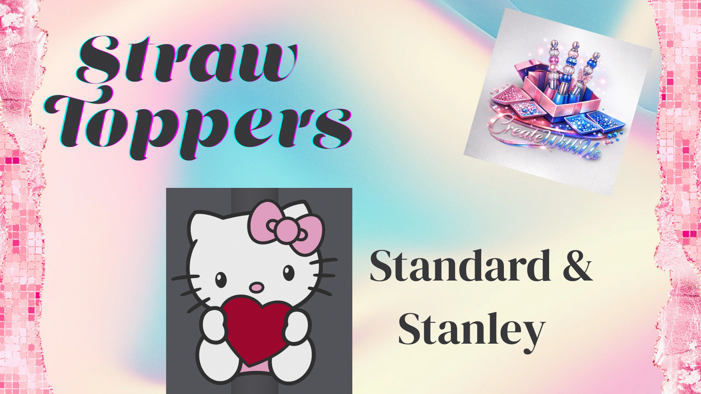 3D Straw Toppers (10 for $25) Same Toppers -Wholesale