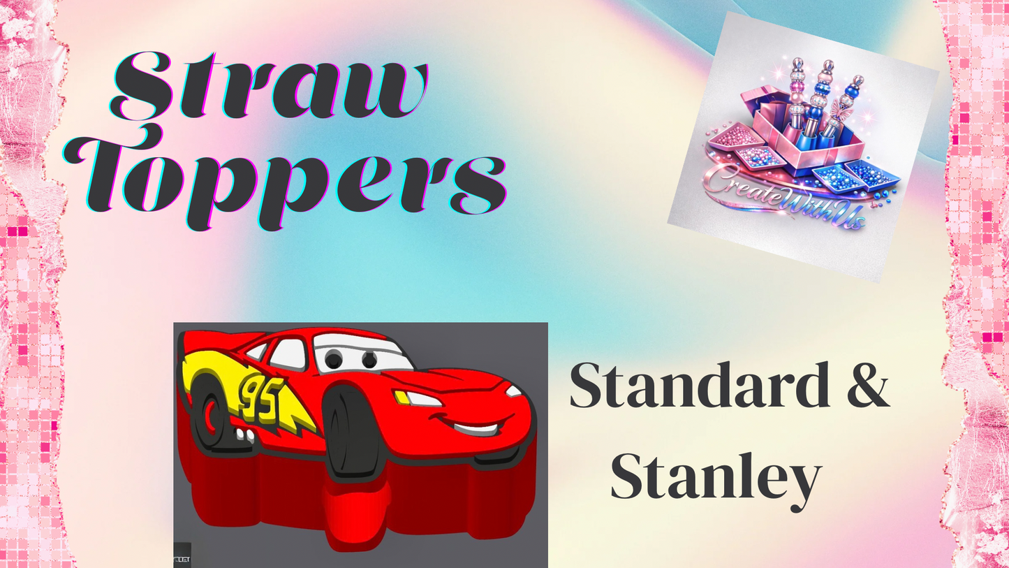 3D Straw Toppers (10 for $25) Same Toppers -Wholesale