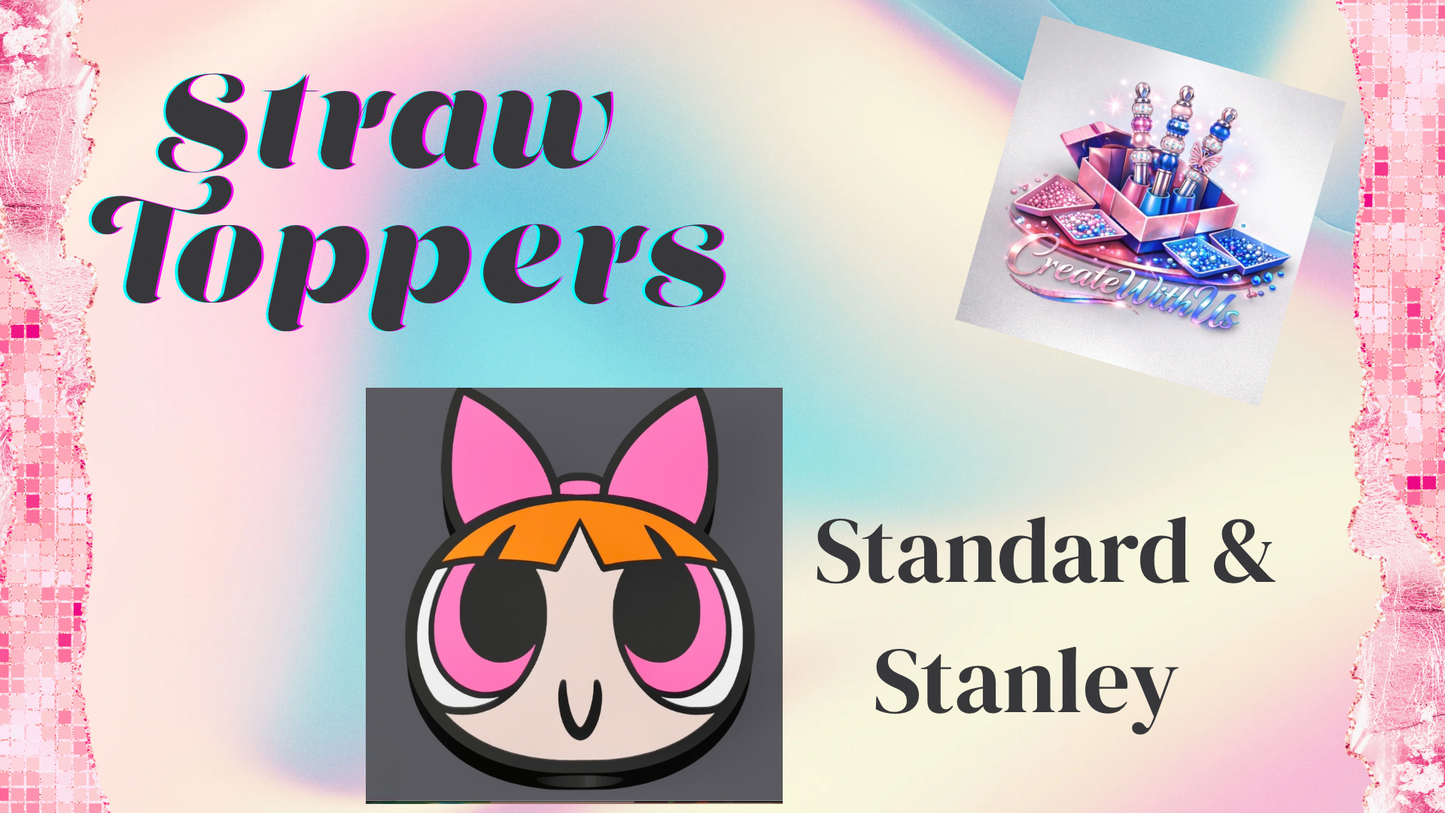3D Straw Toppers (10 for $25) Same Toppers -Wholesale