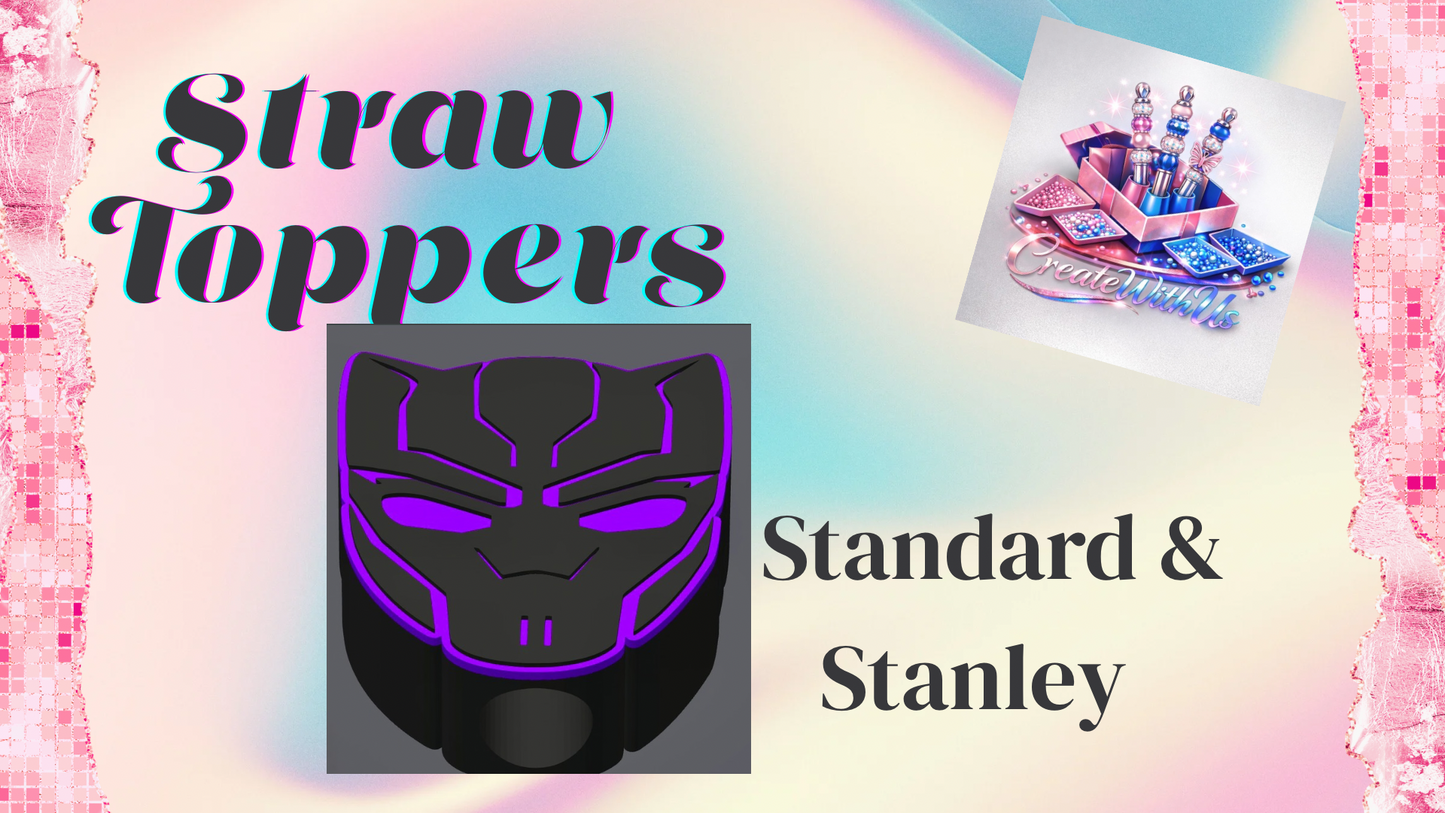 3D Straw Toppers (10 for $25) Same Toppers -Wholesale