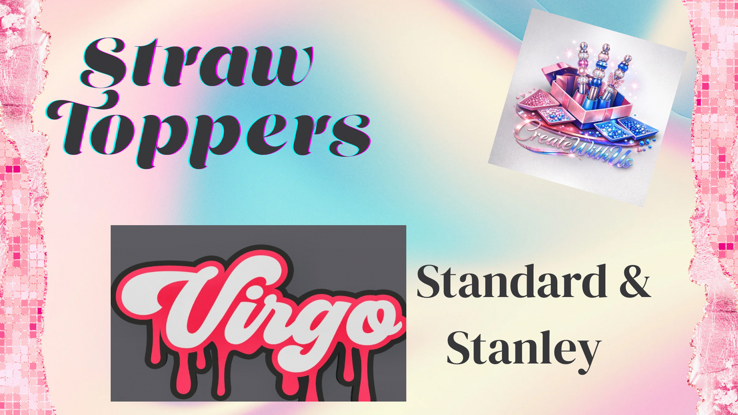 3D Straw Toppers (10 for $25) Same Toppers -Wholesale