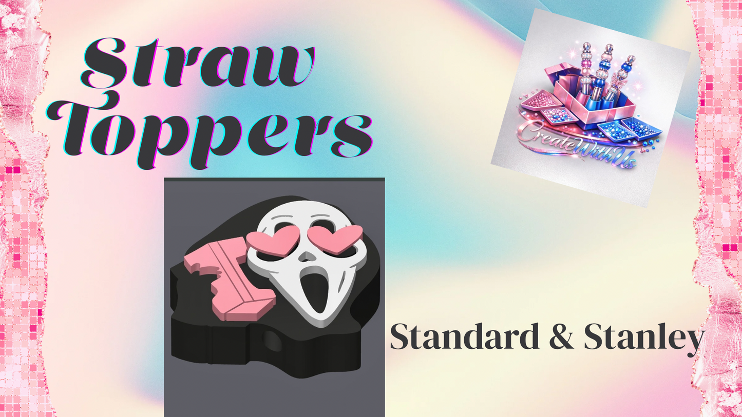 3D Straw Toppers (10 for $25) Same Toppers -Wholesale
