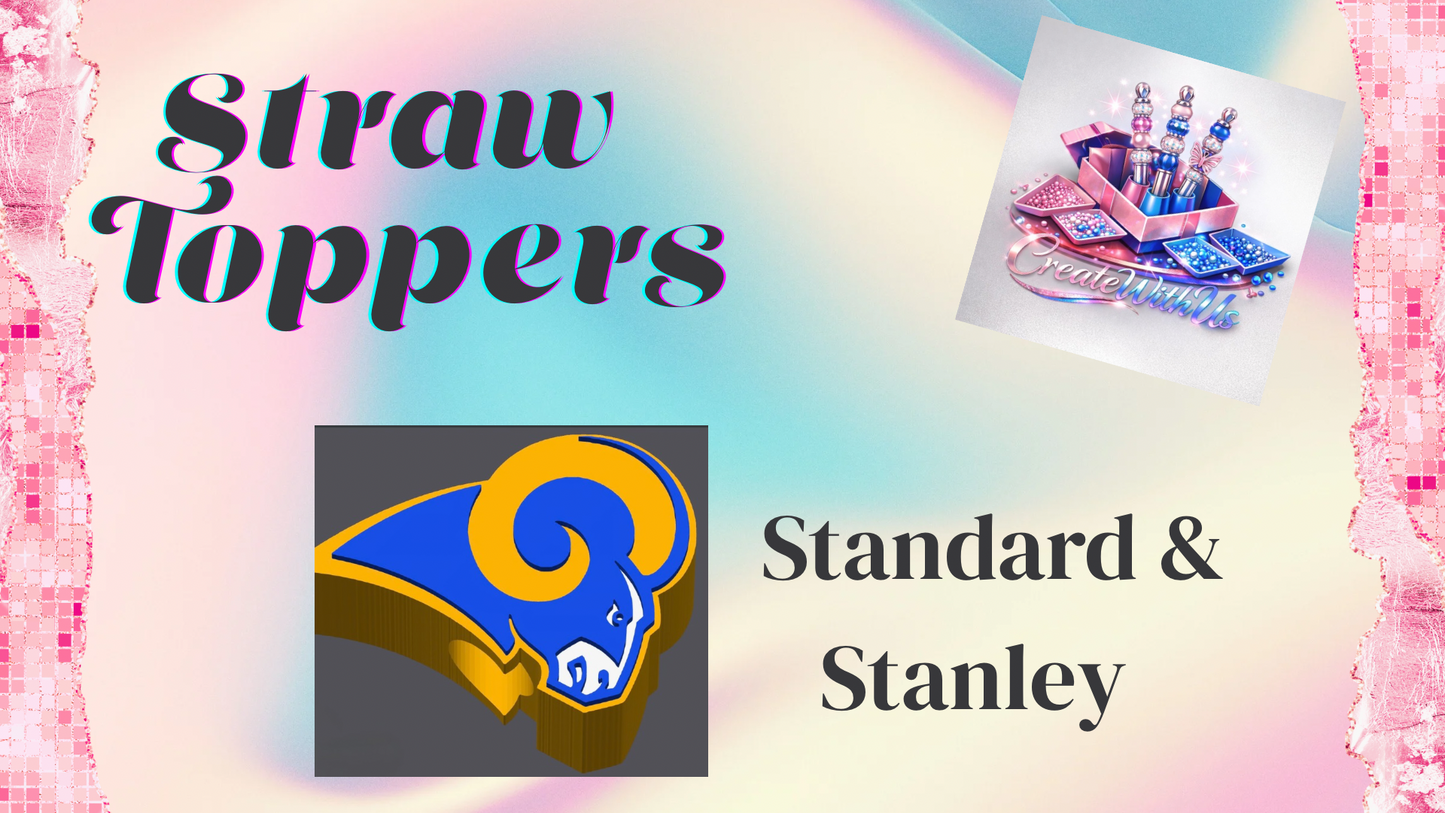 3D Straw Toppers (10 for $25) Same Toppers -Wholesale