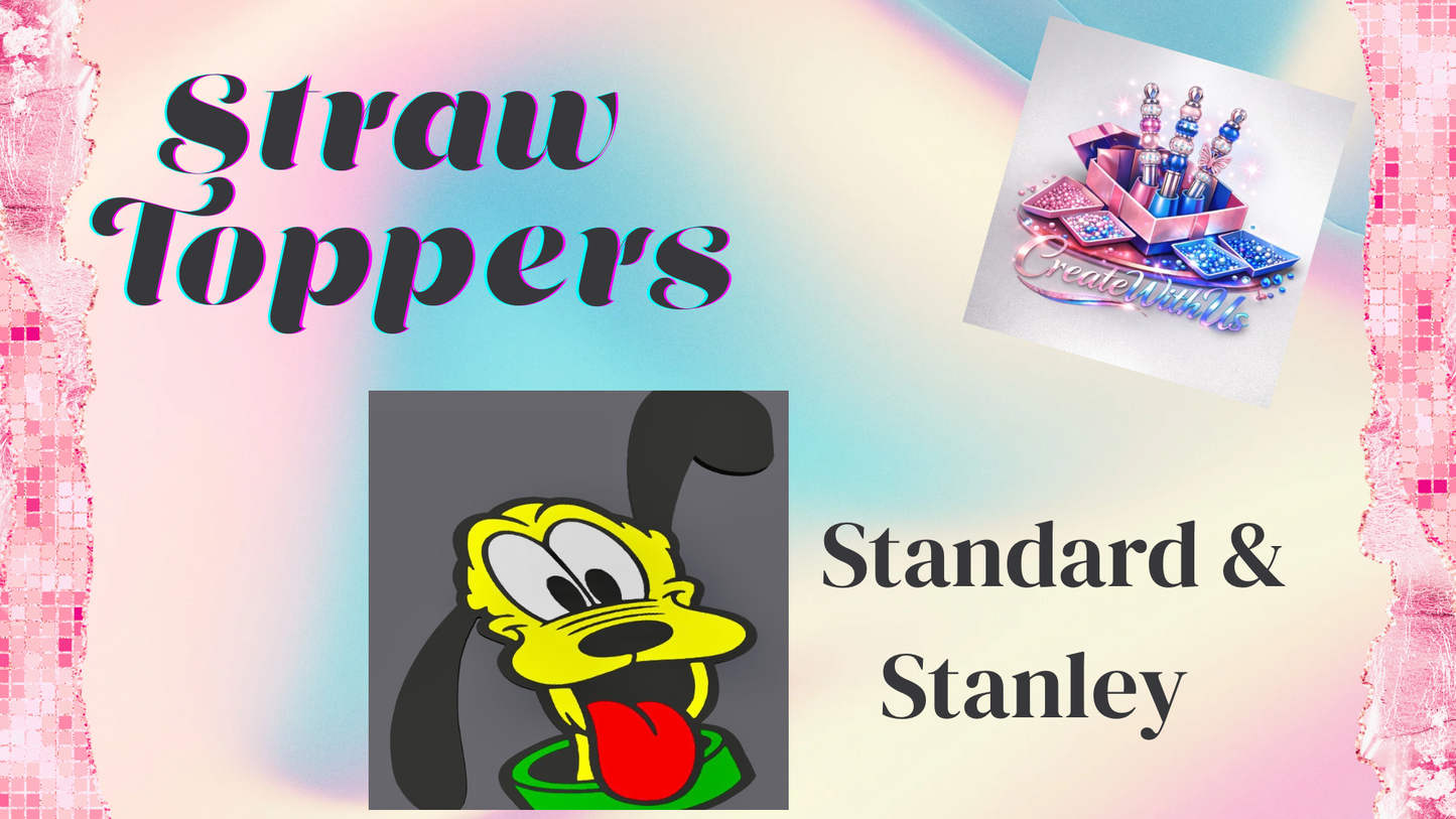 3D Straw Toppers (10 for $25) Same Toppers -Wholesale