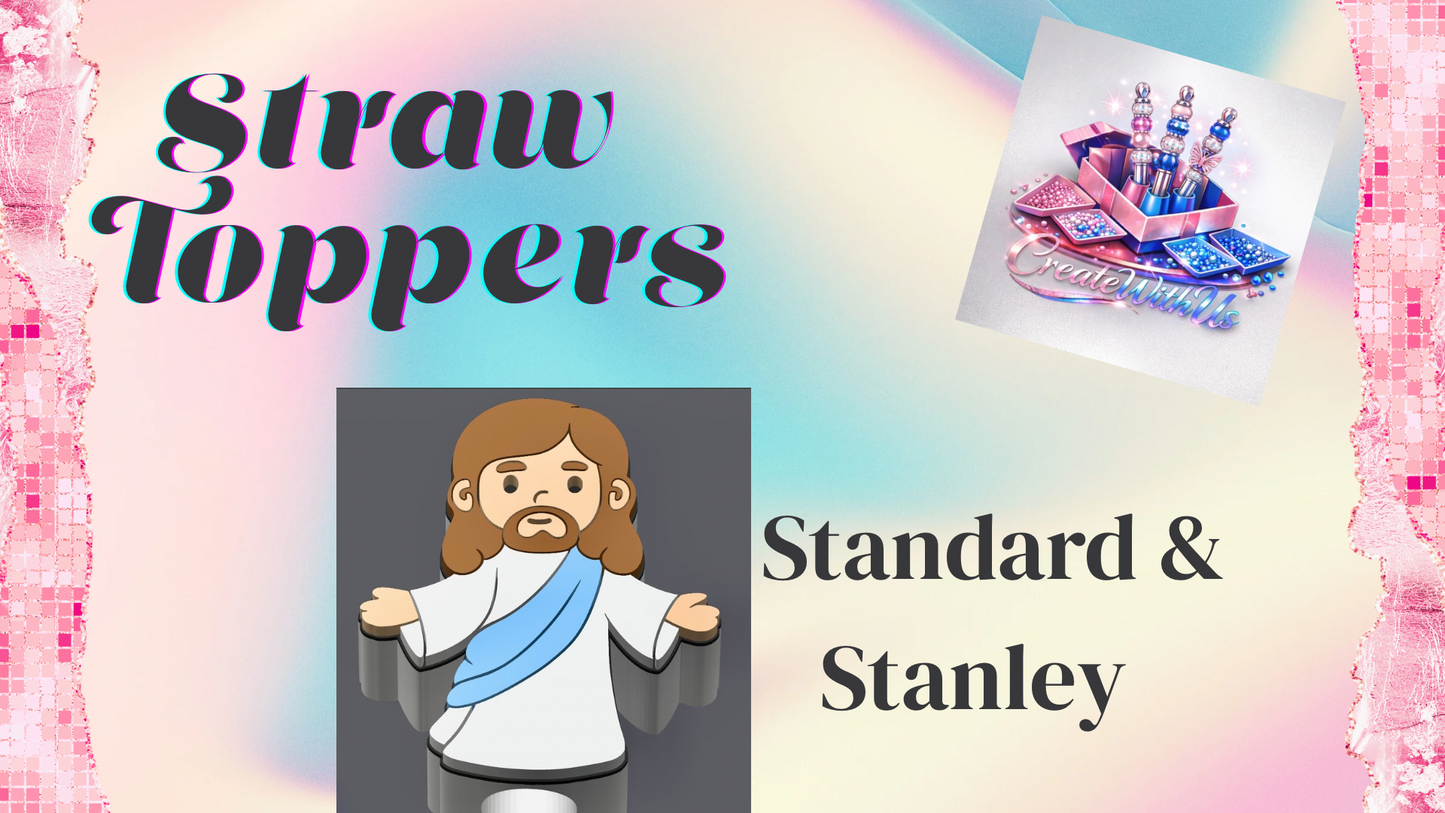 3D Straw Toppers (10 for $25) Same Toppers -Wholesale