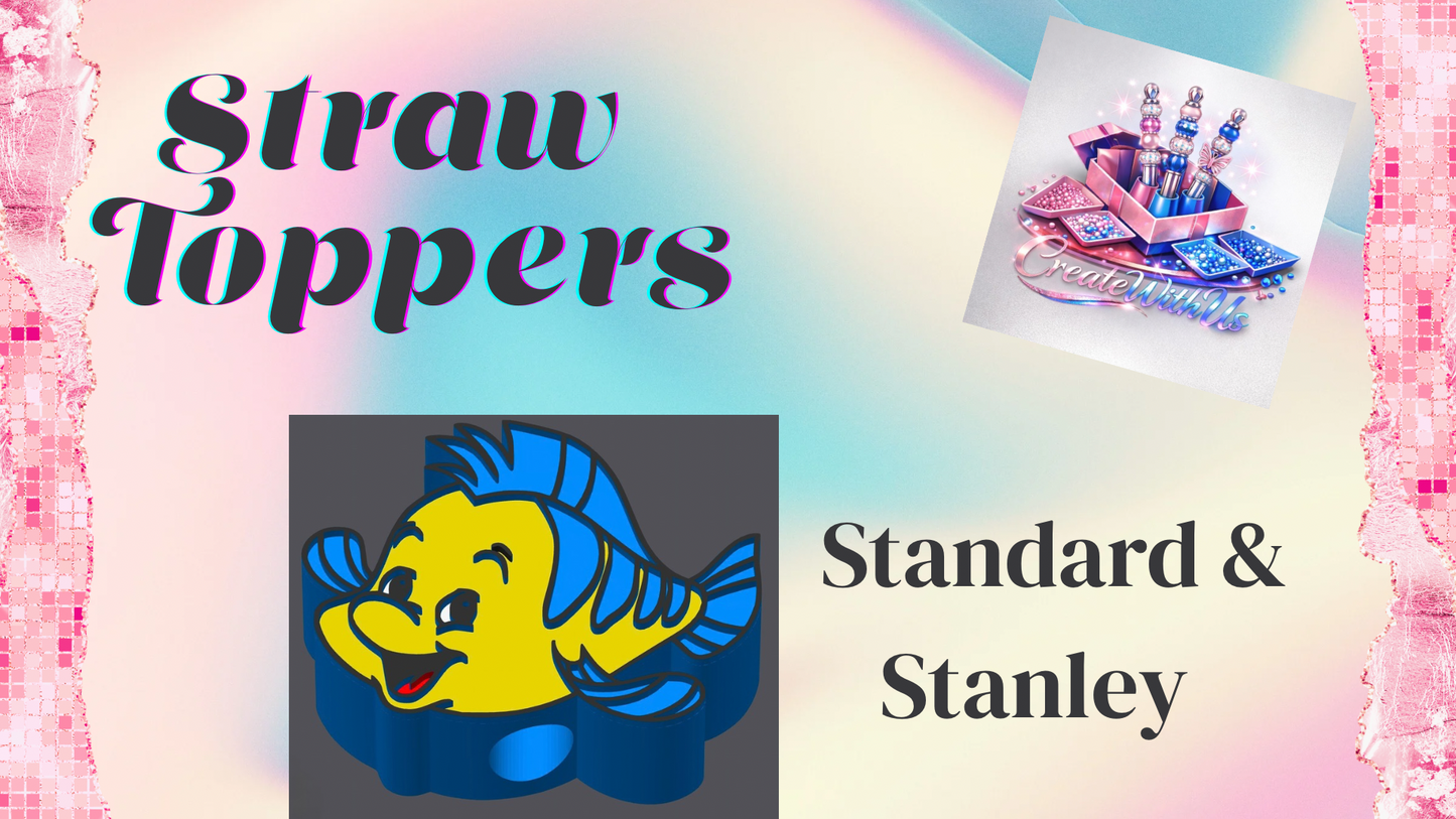 3D Straw Toppers (10 for $25) Same Toppers -Wholesale