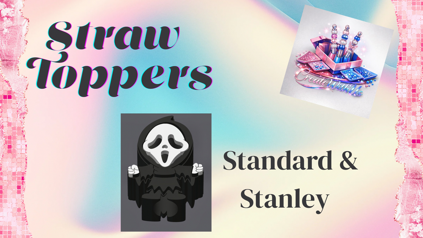 3D Straw Toppers (10 for $25) Same Toppers -Wholesale