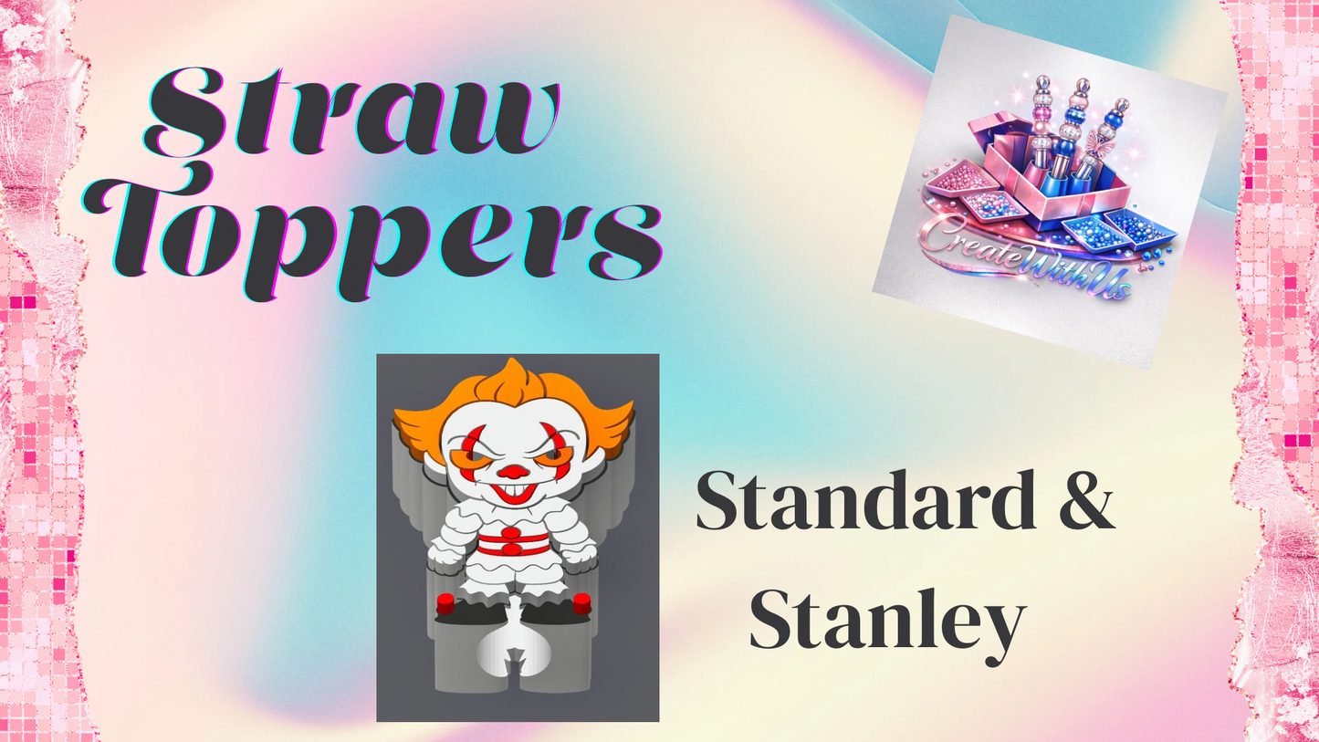 3D Straw Toppers (10 for $25) Same Toppers -Wholesale