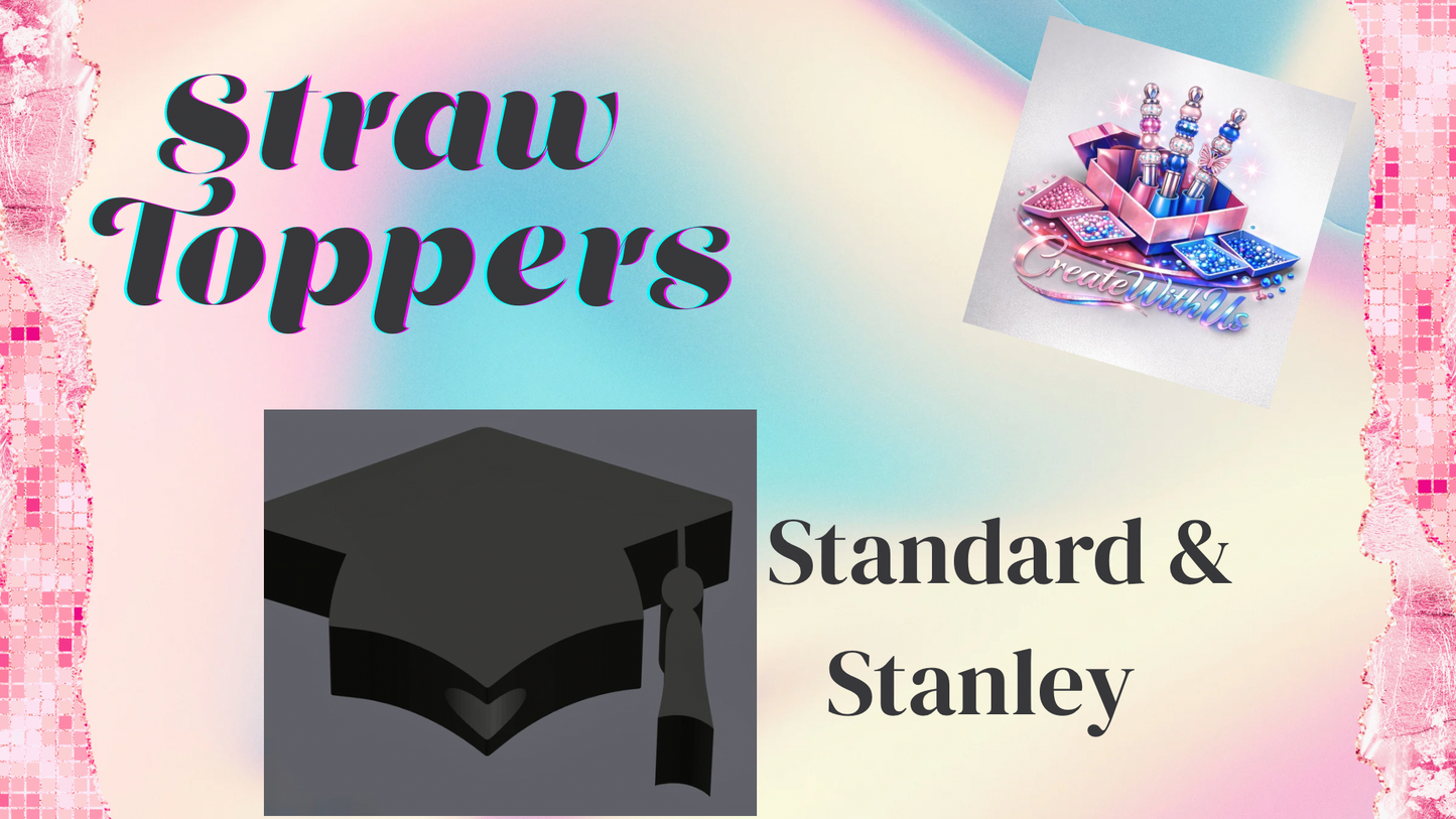 3D Straw Toppers (10 for $25) Same Toppers -Wholesale