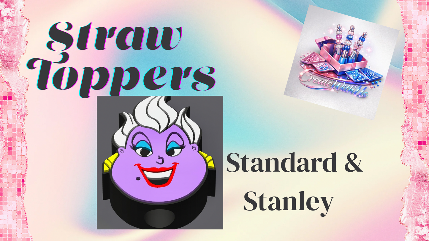 3D Straw Toppers (10 for $25) Same Toppers -Wholesale