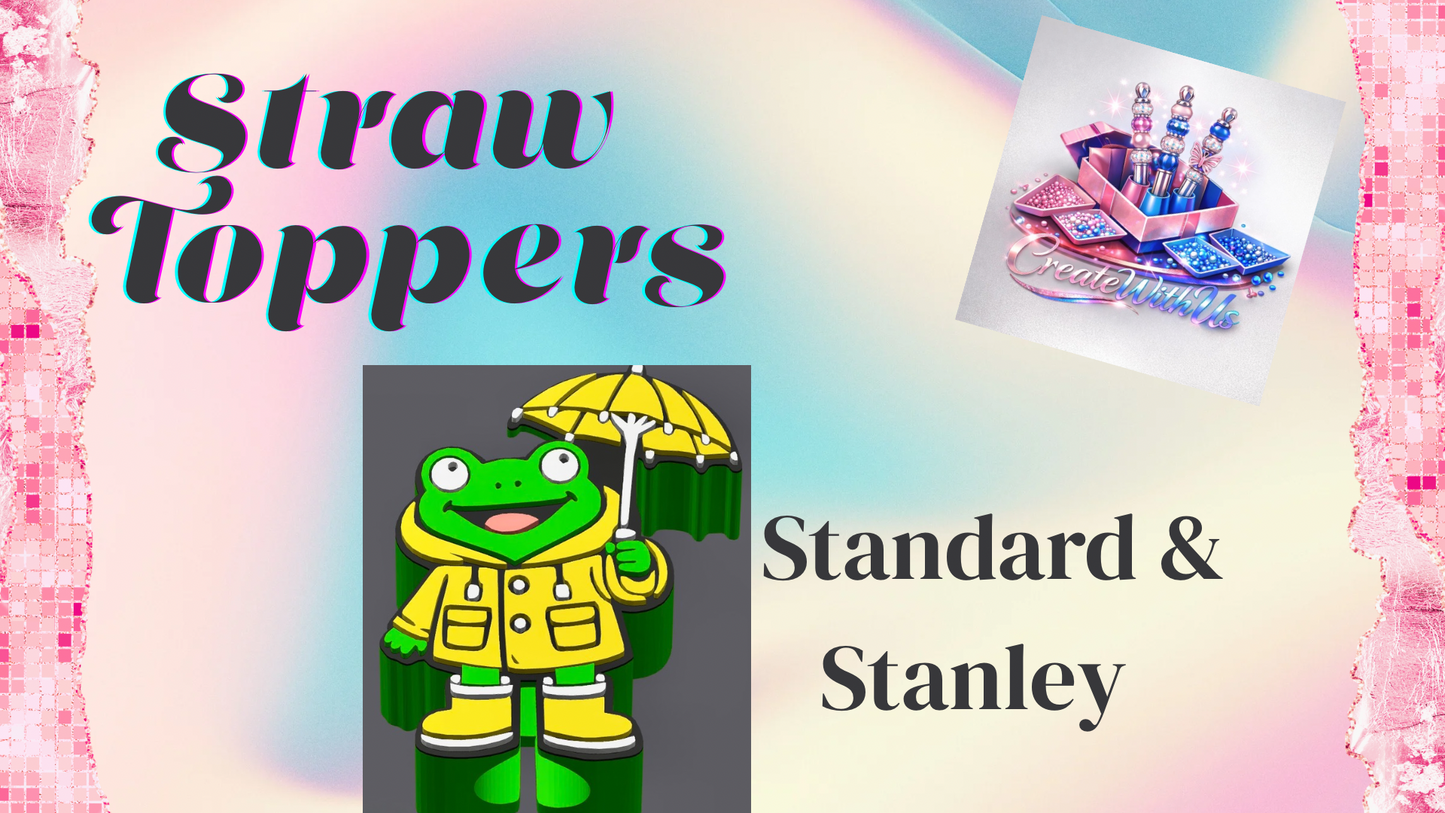 3D Straw Toppers (10 for $25) Same Toppers -Wholesale