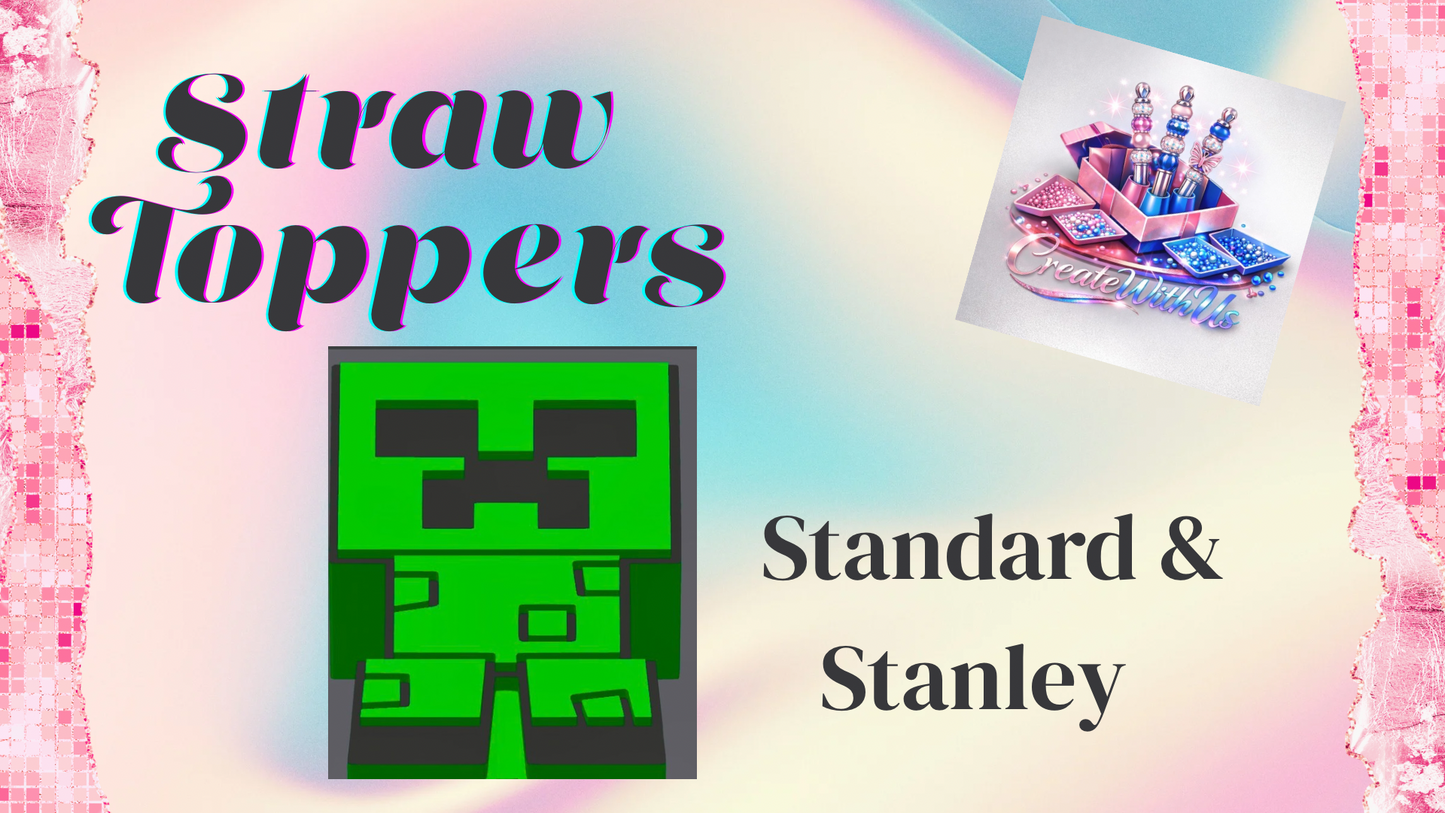 3D Straw Toppers (10 for $25) Same Toppers -Wholesale